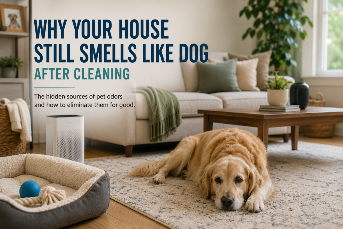 why your house still smells like dog after cleaning it